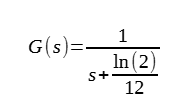 G(s)=1/(s+ln(2)/12)